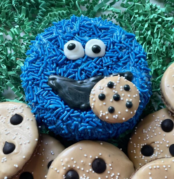 Cookie Monster Dog Treat Cake