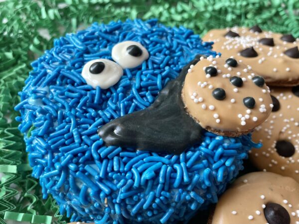 Cookie Monster Dog Treat Cake - Image 3