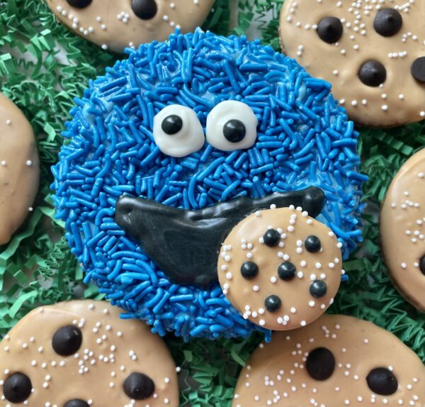 Cookie Monster Dog Treat Cake - Image 2