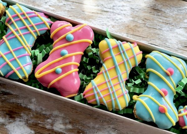 Cotton Candy Mini Bones Dog Treat Gift Box