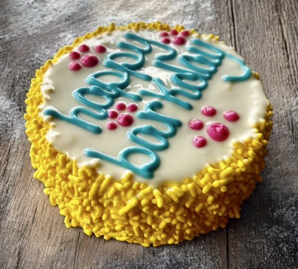 Vibrant Barkday Dog Treat Cake