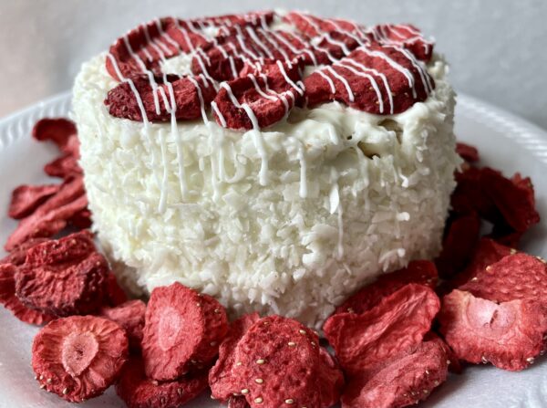 Strawberry Shortcake Dog Cake Treat