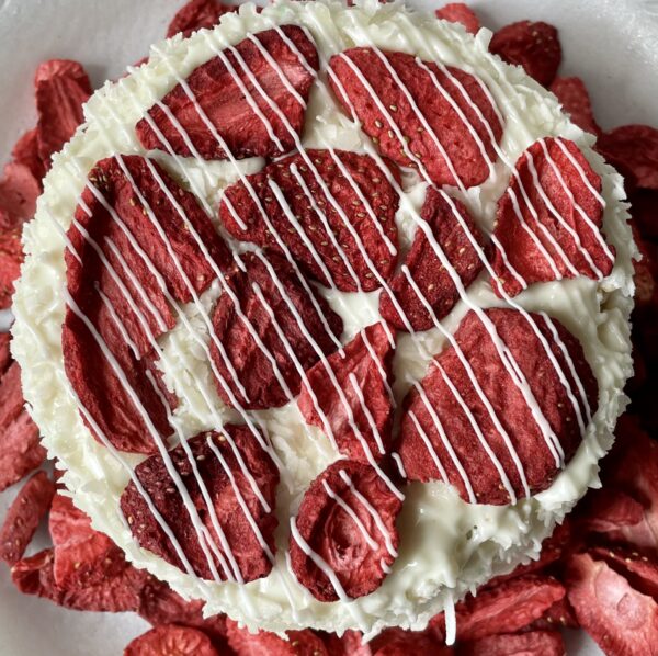 Strawberry Shortcake Dog Cake Treat - Image 5
