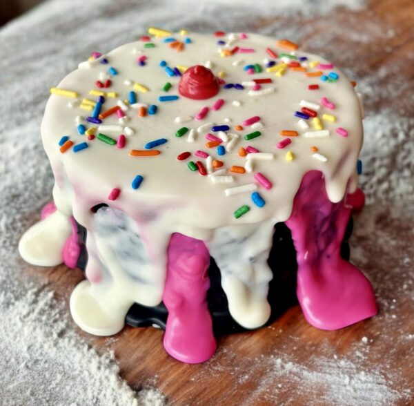 Neapolitan “ICE CREAM” Dog Cake Treat