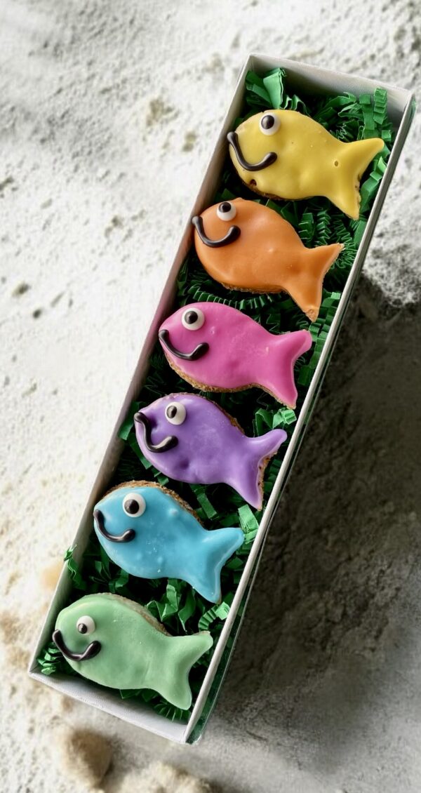 Here Fishy Fishy Summer Dog Treat Gift Box