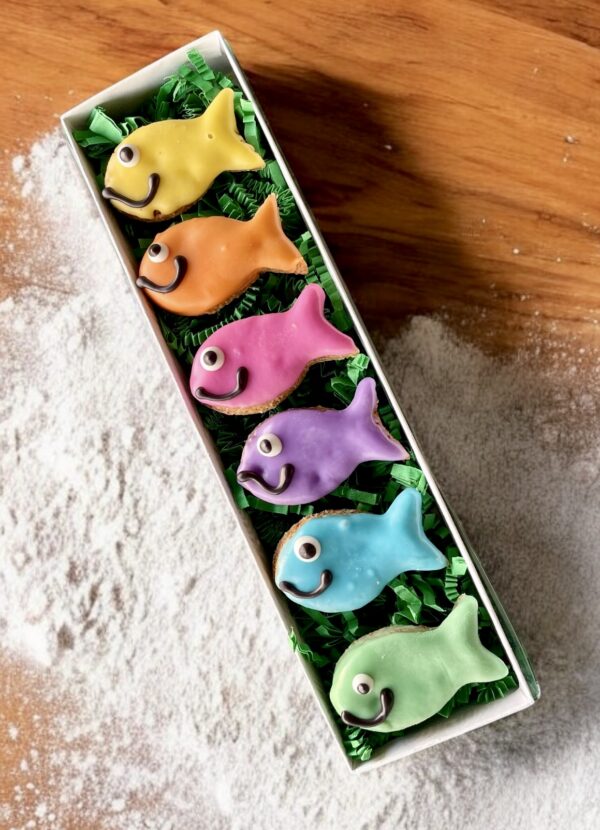 Here Fishy Fishy Summer Dog Treat Gift Box - Image 3