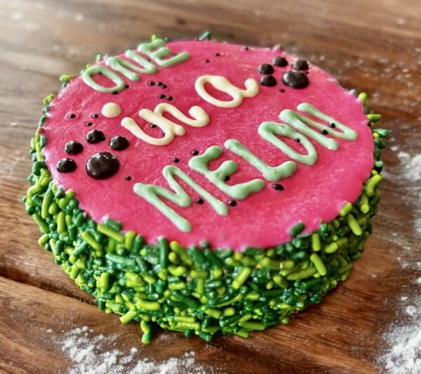 One in a MELON Dog Treat Cake