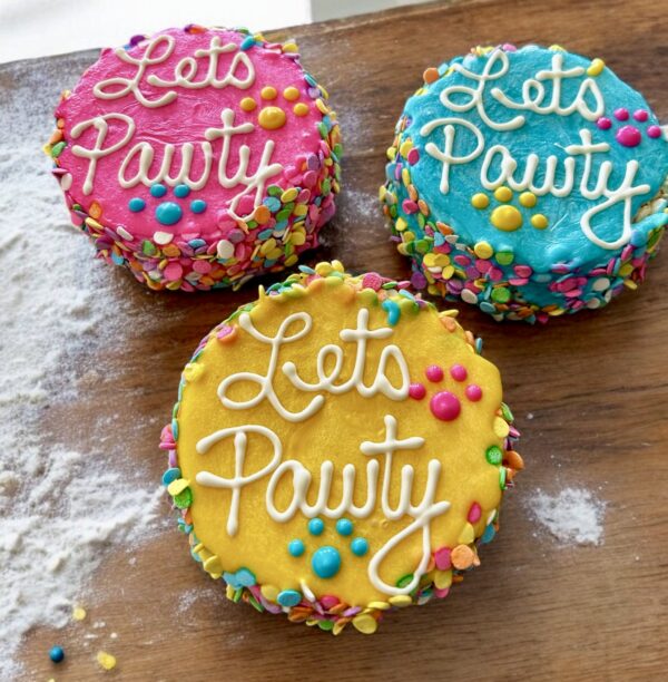 Colorful Confetti Dog Treat Cake - Image 3