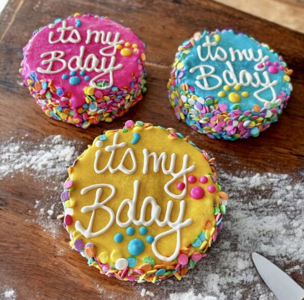 Colorful Confetti Dog Treat Cake - Image 4