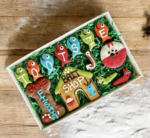 Gone Fishin’ Summer Dog Treat Gift Box - Image 3