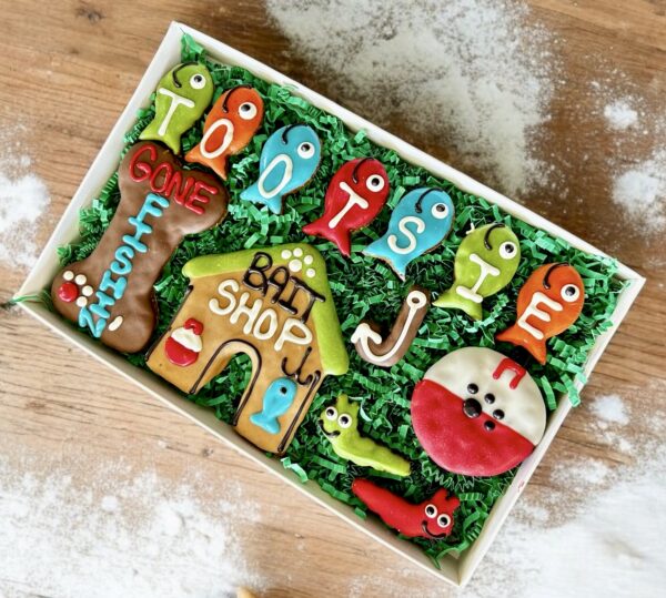Gone Fishin’ Summer Dog Treat Gift Box - Image 2