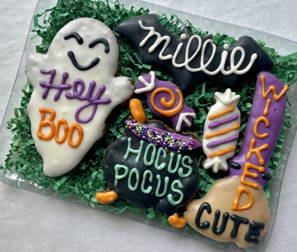 Hey BOO Howloween Personalized Dog Treat Gift Box