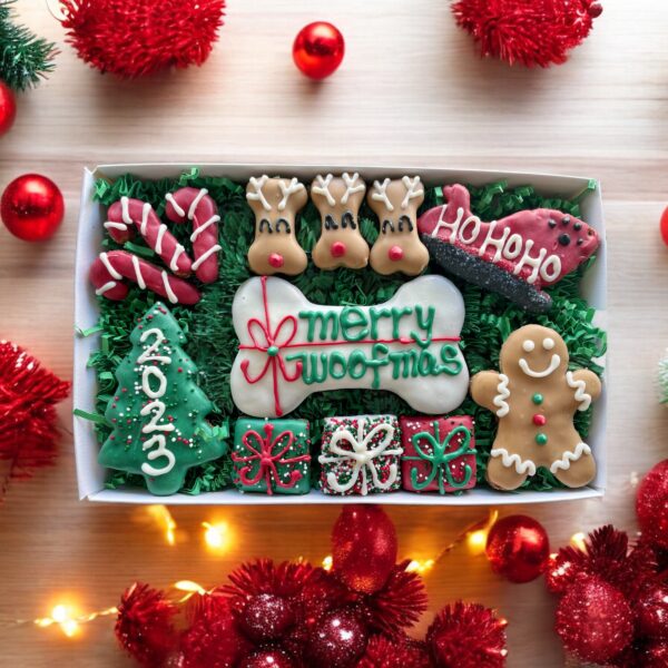 Ho Ho Ho Howliday Dog Treat Gift Box